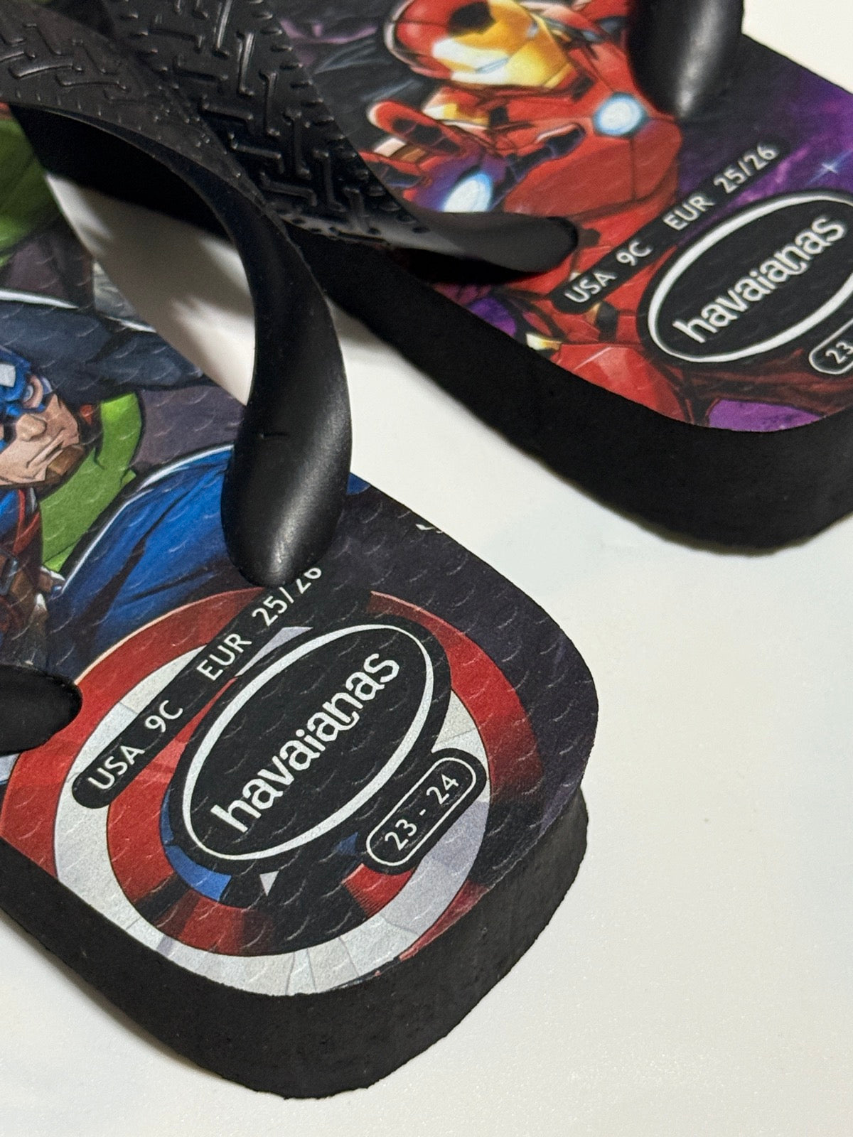 Havaianas Marvel Avengers Flip Flops Size 9C