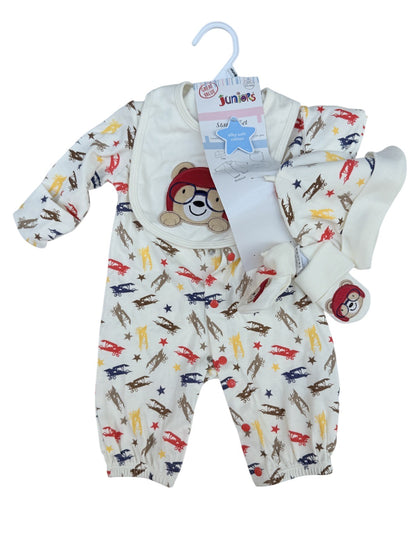 Juniors Pilot Bear Starter Set 0-3M