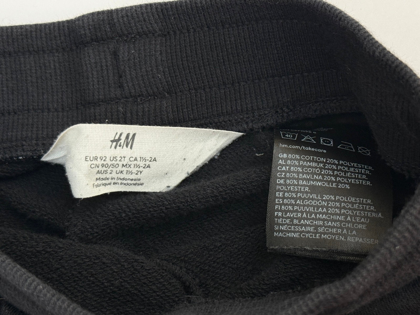 H&M Black Shorts 2T