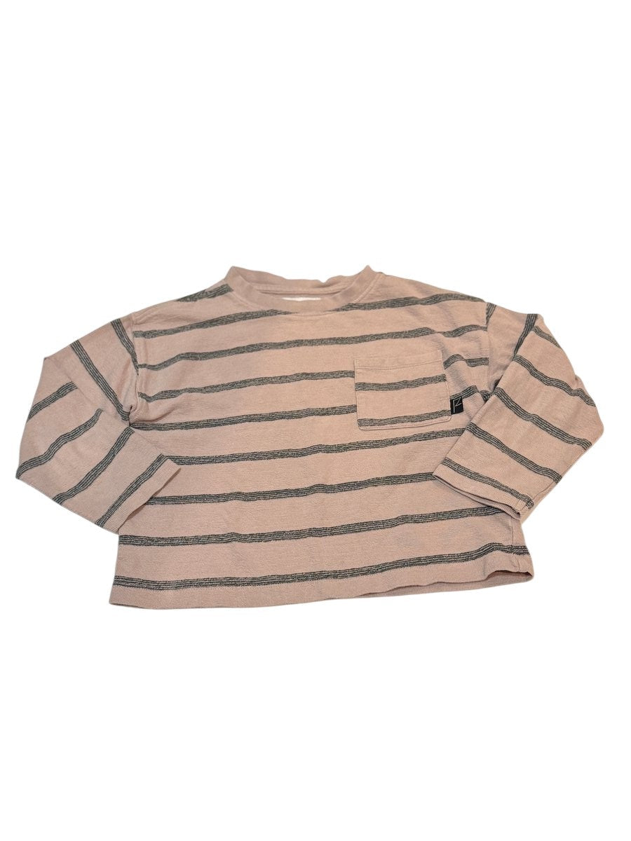 Zara Pink Striped Long Sleeve T-Shirt 6-7