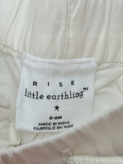 Rise Little Earthling White Pants 6-9M