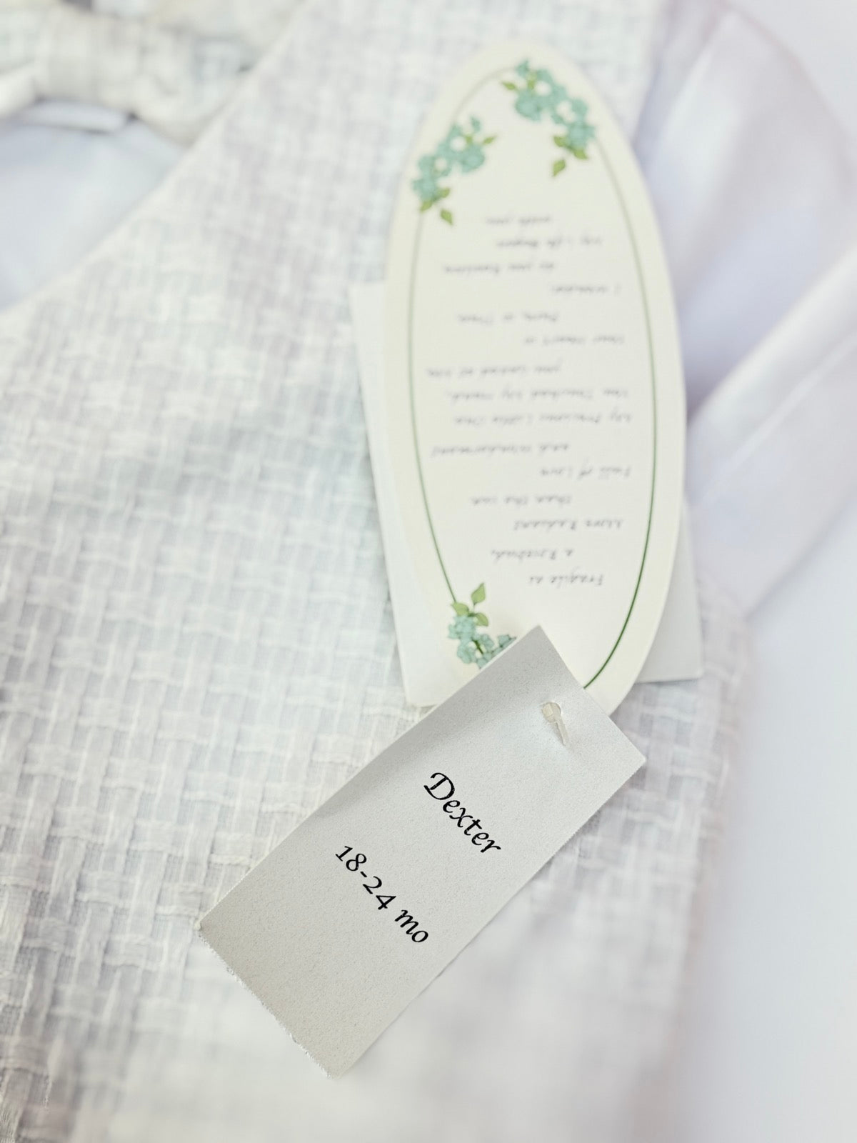 Lito Heirloom White Baptism/ Christening Suit Set 18-24m