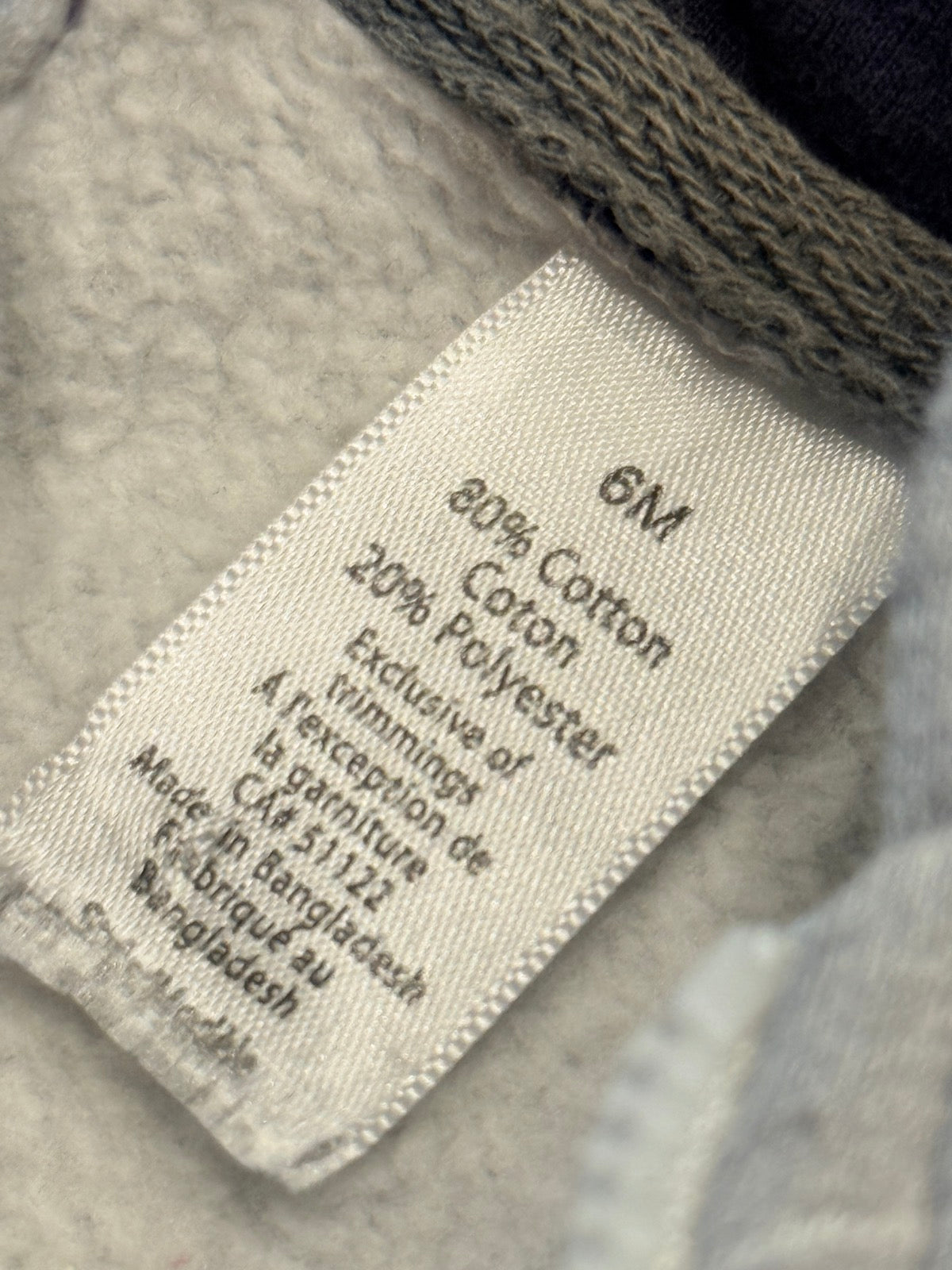 Athletic 84 Gray Zip Hoodie 6M
