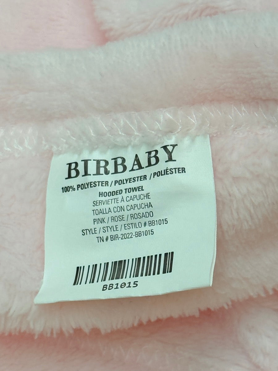 Birbaby Pink Bunny Hooded Towel