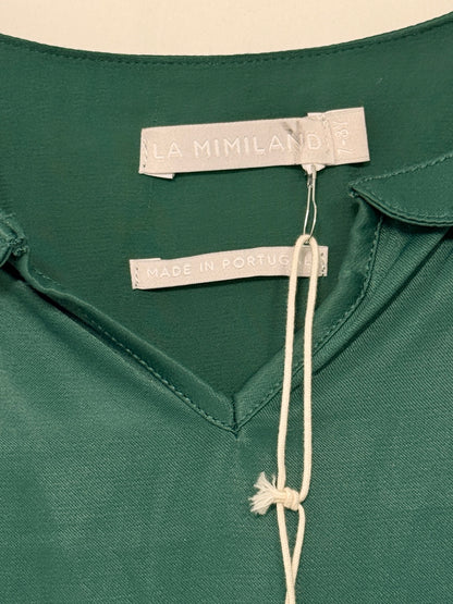 NWT La Mimiland Chemise de nuit bordée d'œillets verts 7-8 ans