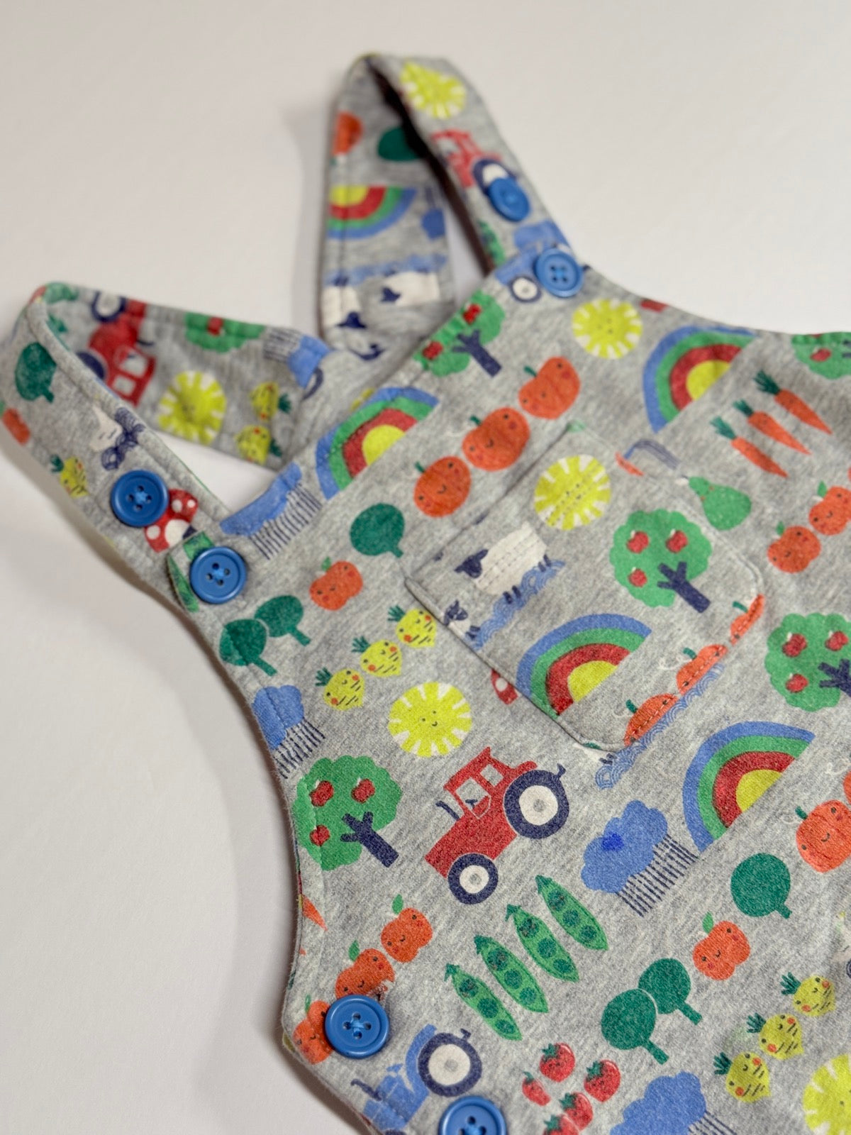 Baby Boden Farm Print Overalls 18-24m