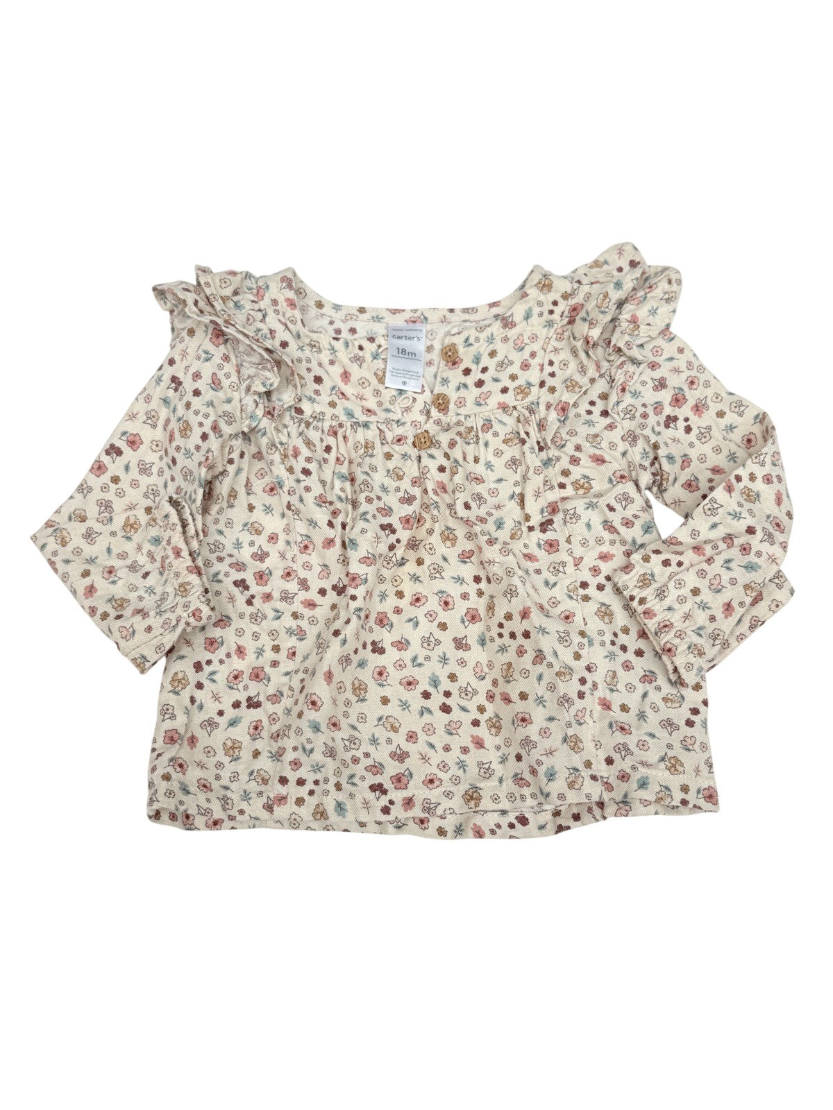 Carter's Floral Ruffle Long Sleeve Top 18m