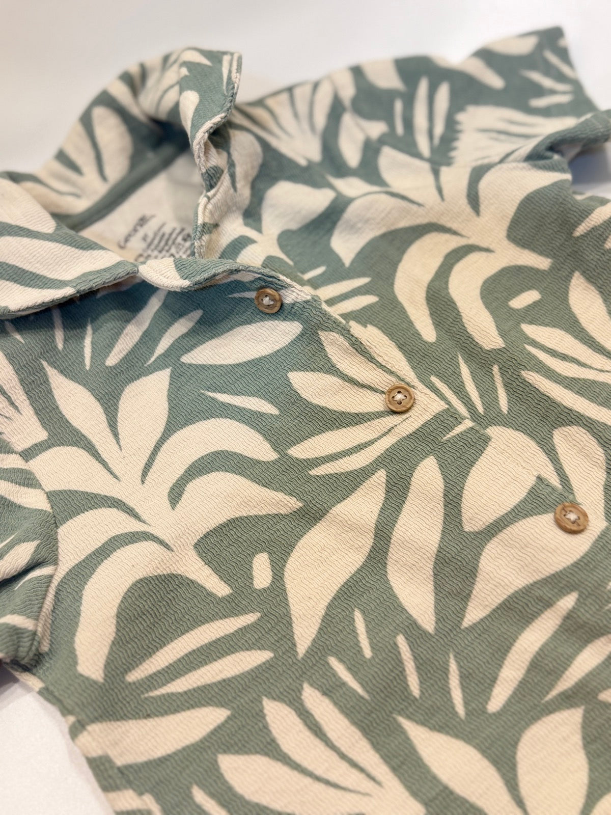 George Sage Leaf Print Two-Piece Set 3T