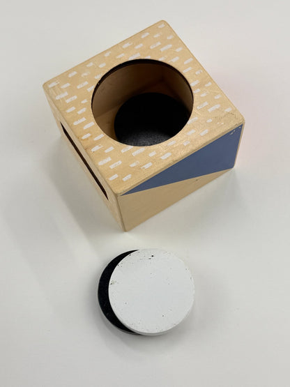 Wooden Object Permanence Box with Discs