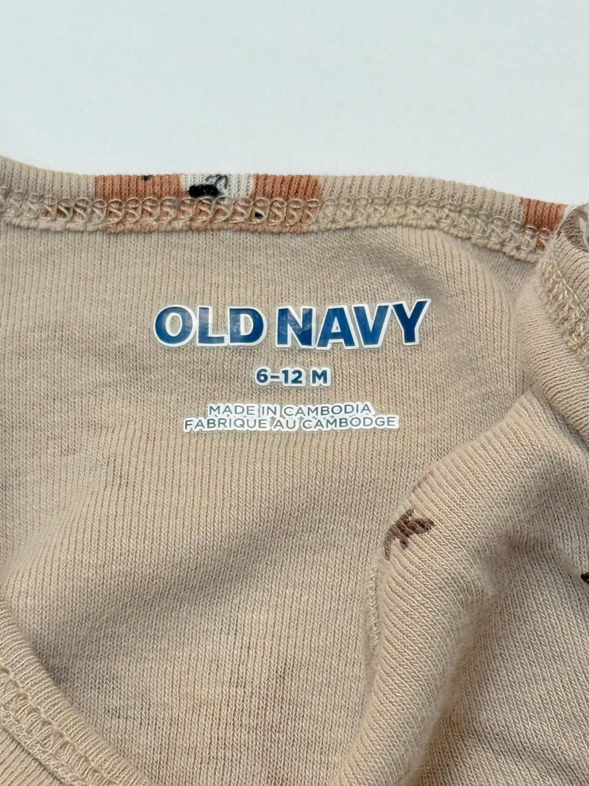 Old Navy Deer Print Bodysuit 6-12M