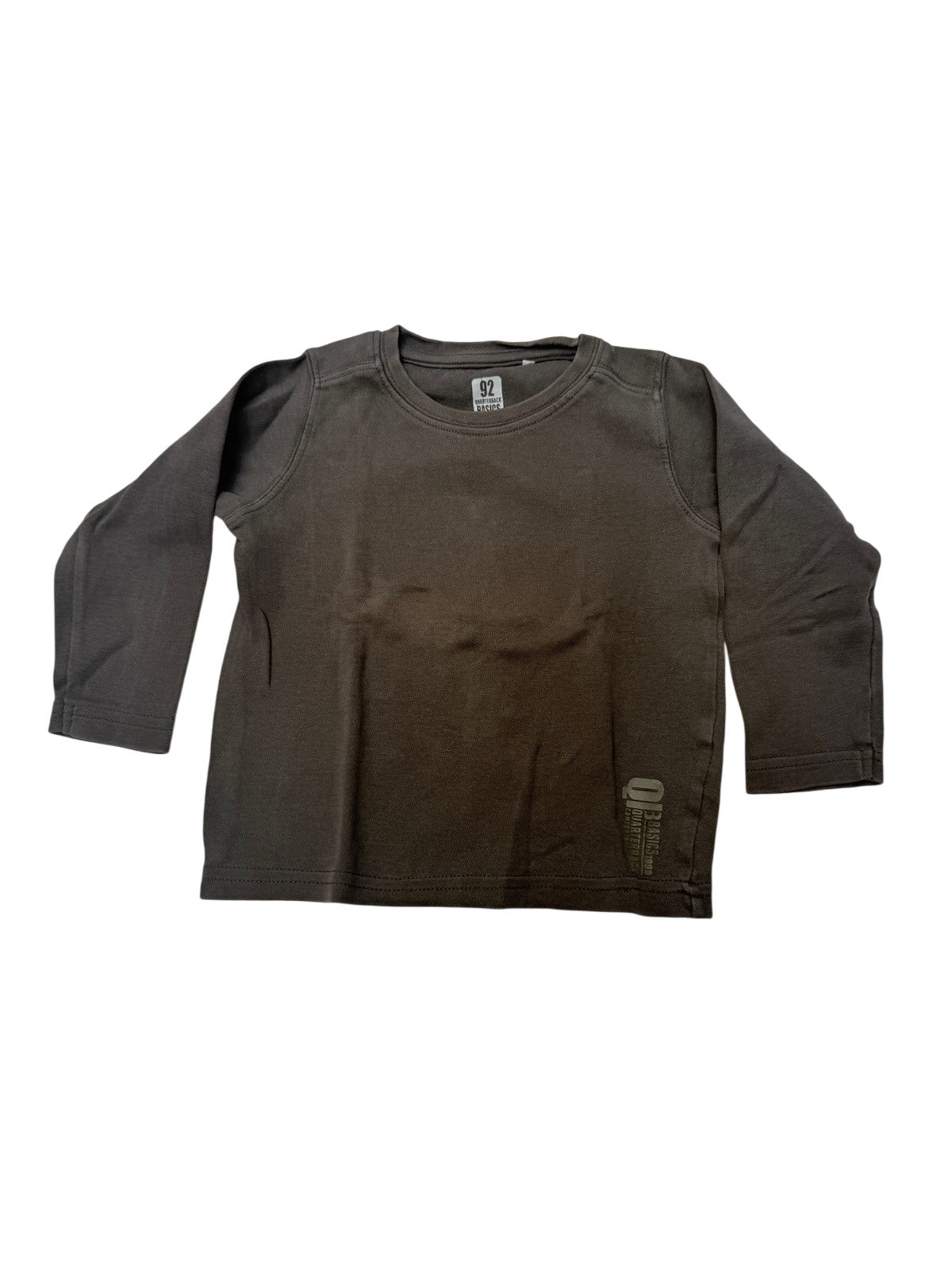Quarterback Basics Olive Long Sleeve Top 2T