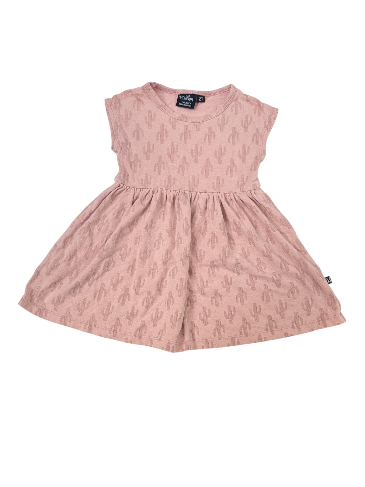 VonBon Organic Cactus Pink Dress 2T