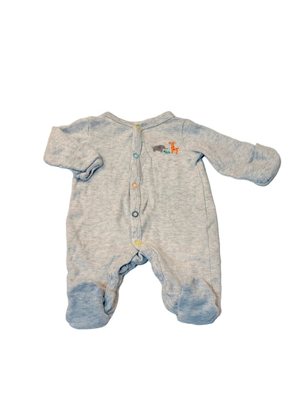 Pyjama dormeur à pieds pour nouveau-né motif animal gris Carter's