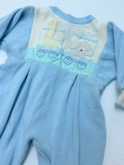 Vintage Circus Animal Knit Romper 6/9M