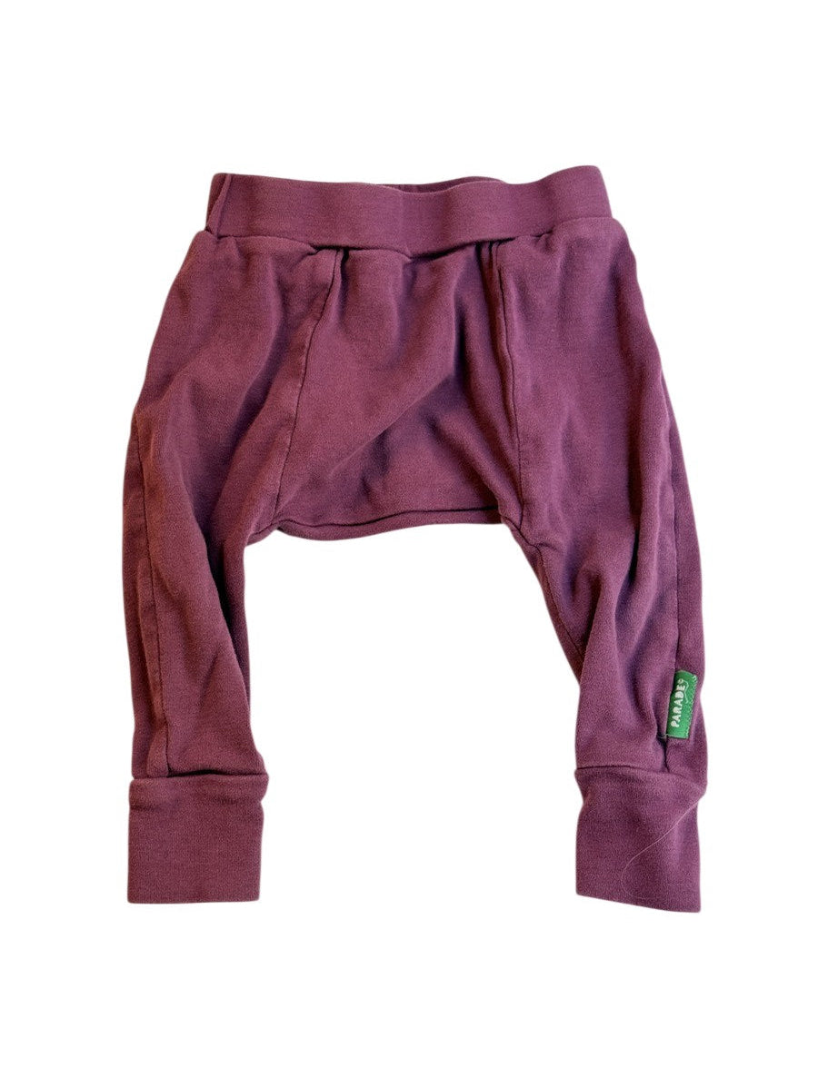 Parade Organic Purple Baby Pants 6-12m