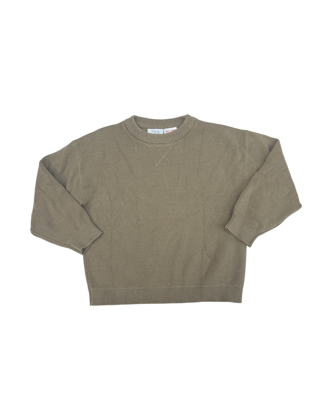 Zara Tan Knit Crewneck Sweater 3T