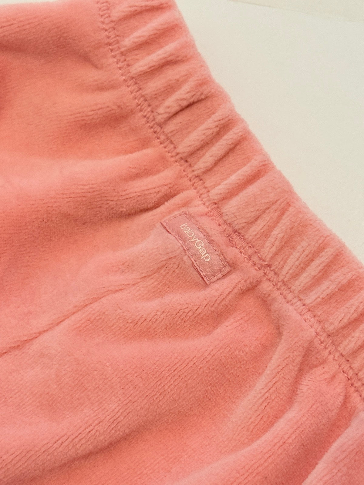 Baby Gap Pink Velour Footed Pants 3-6M