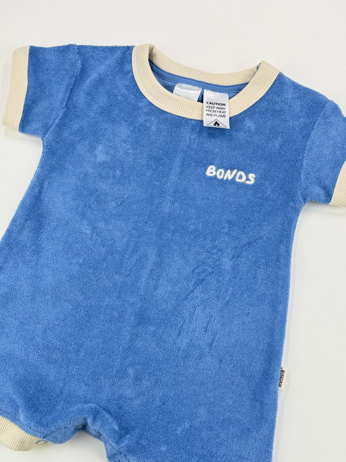 Bonds Blue Terry Romper 0-3M