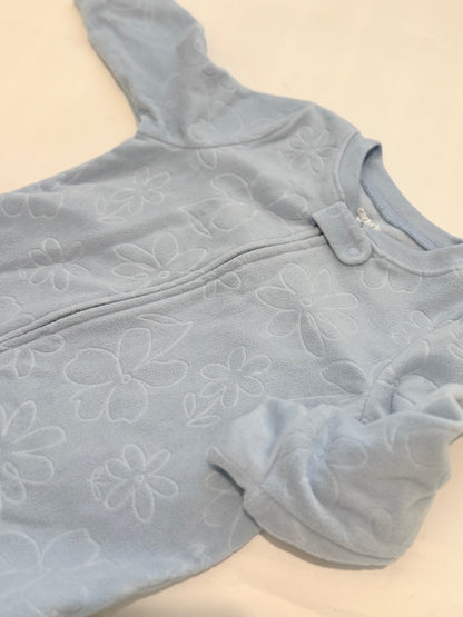 Carter's Blue Floral Footed Sleeper 18m