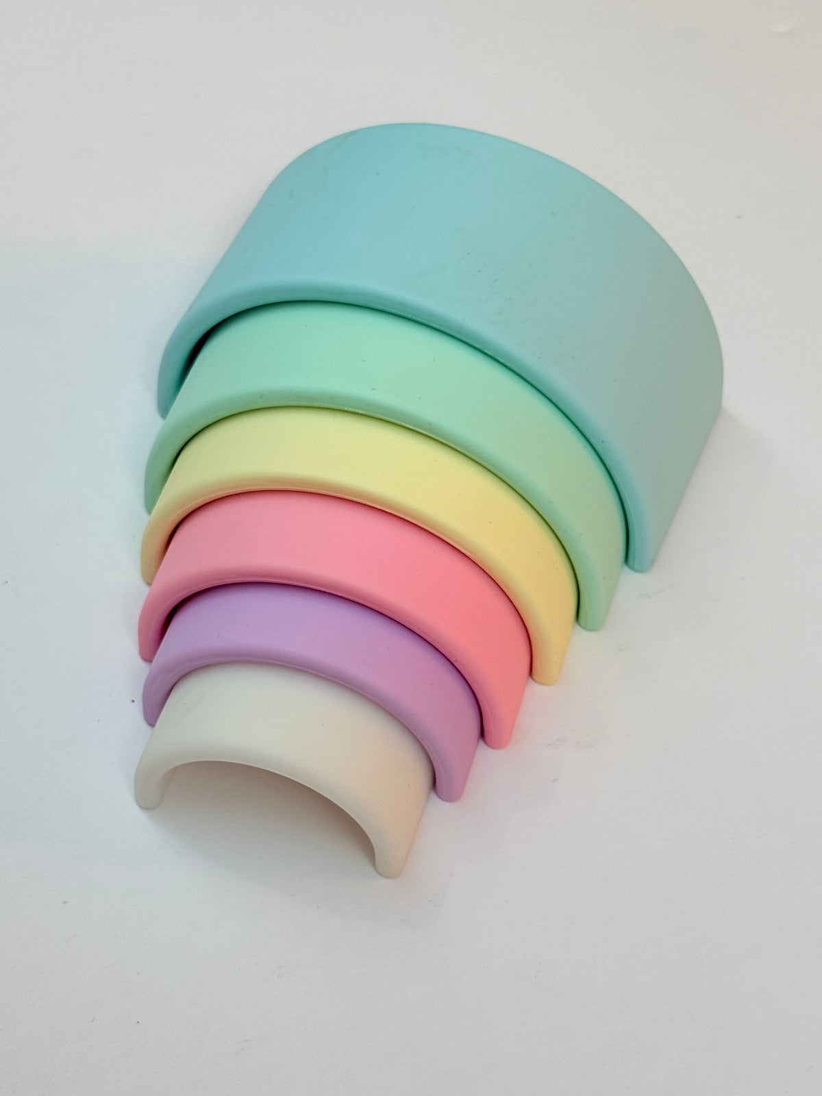 Pastel Silicone Rainbow Stacker Toy