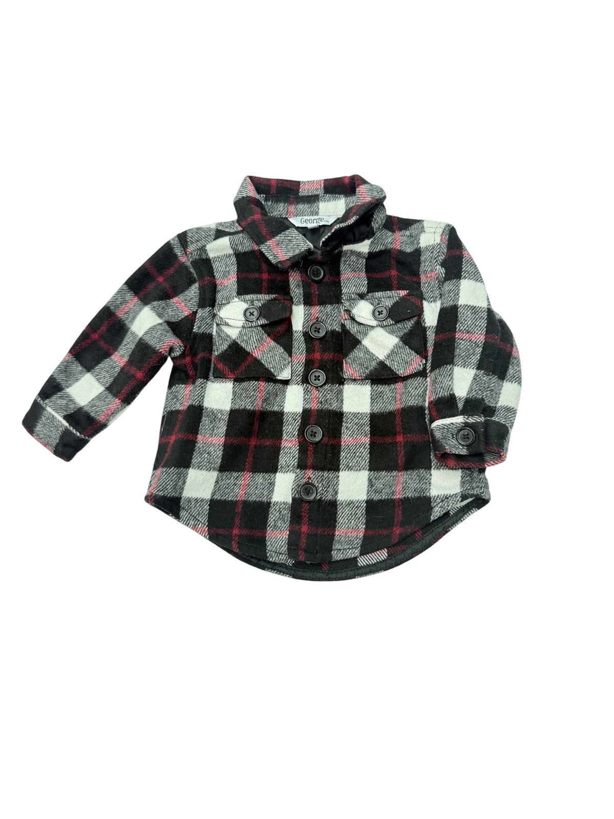 George Plaid Flannel Button-Up Shirt 2T