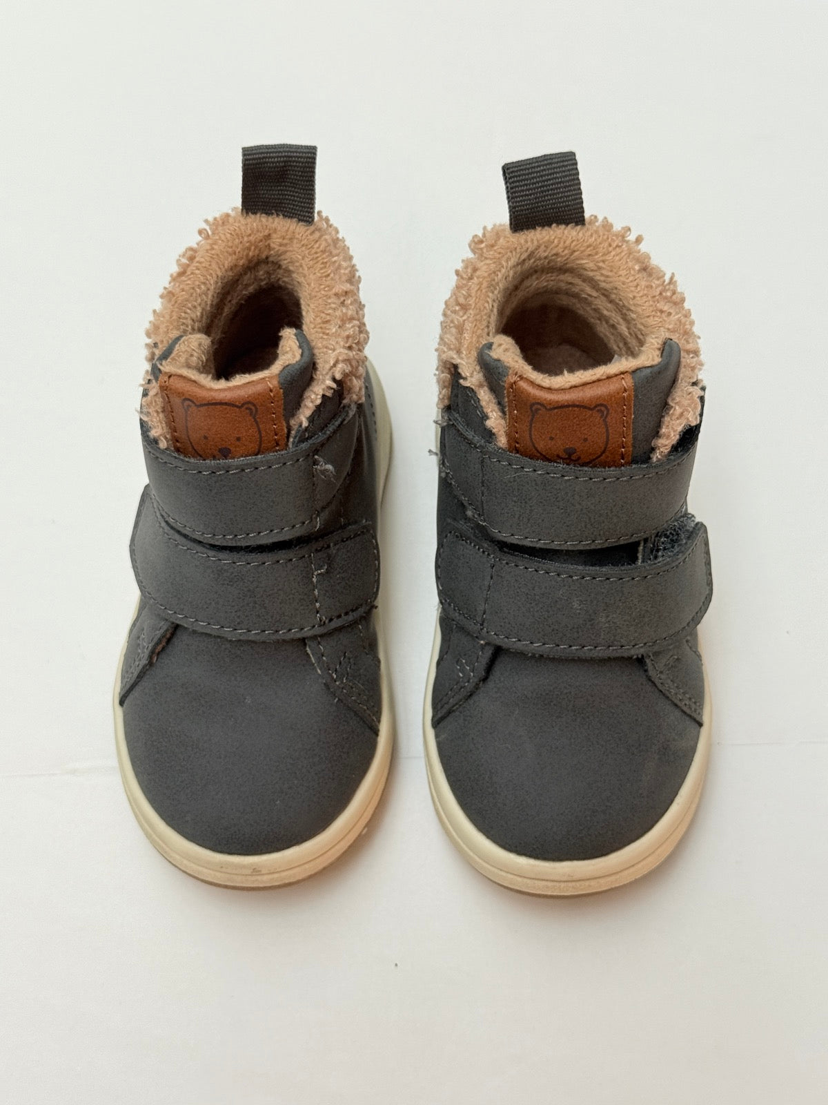 H&M Grey Faux Fur Lined Boots Size 4-5
