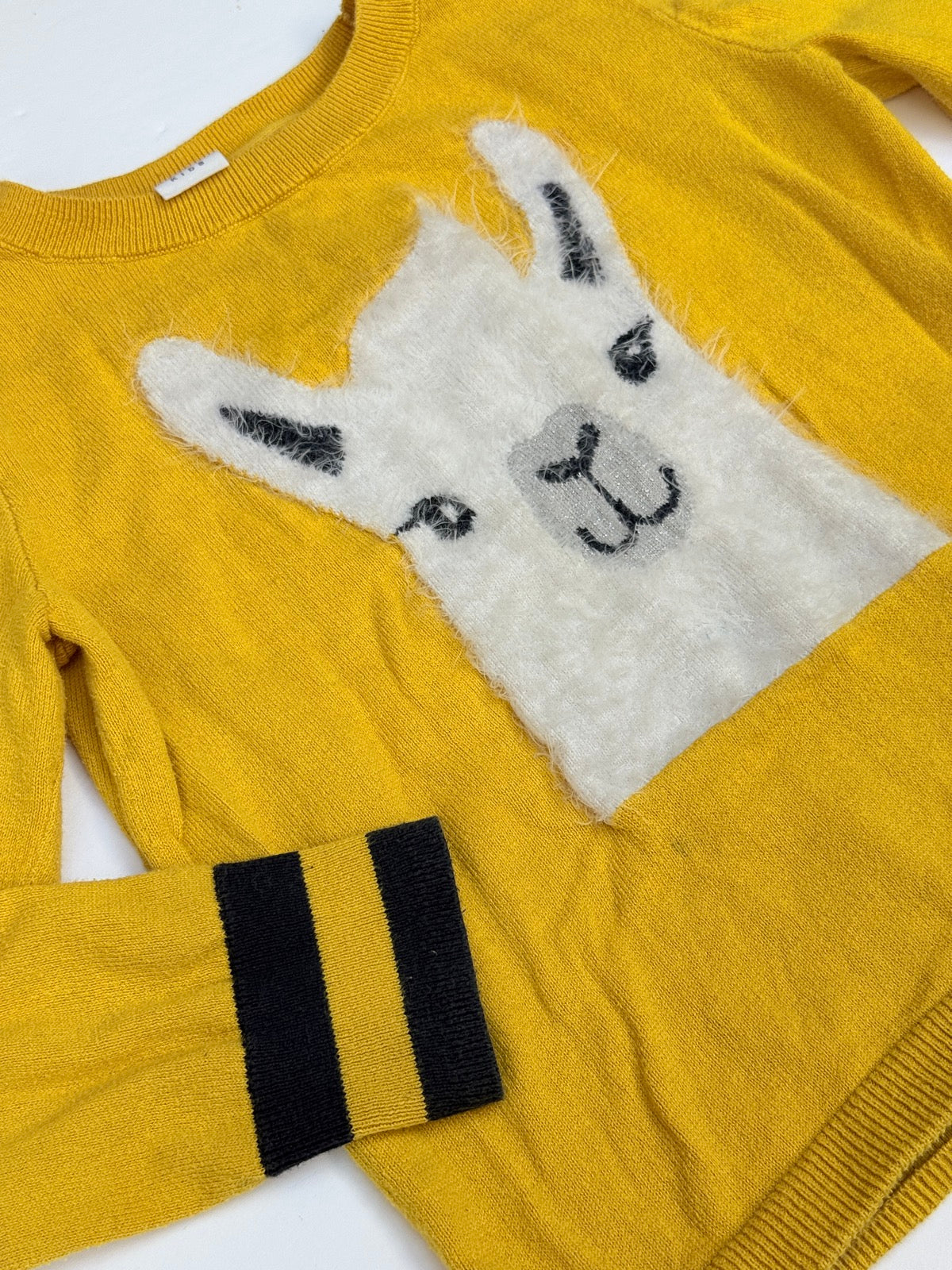 Gap Mustard Llama Sweater Size 6-7