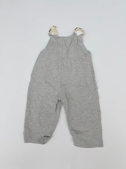 Zara Gray Knit Overalls 6-9M