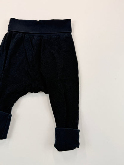 Black Grow-With-Me Harem Pants