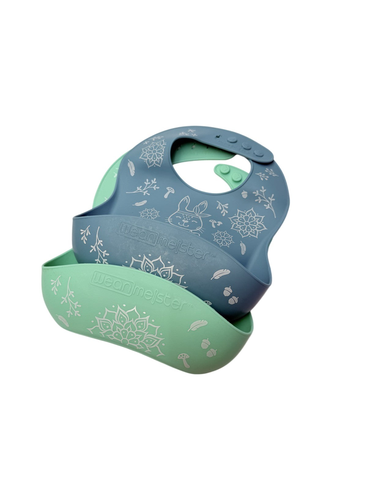 Wean Meister Silicone Catch Bibs Set of 2