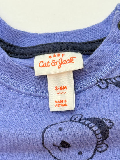 Cat & Jack Bear Print Sweatsuit Set 3-6M