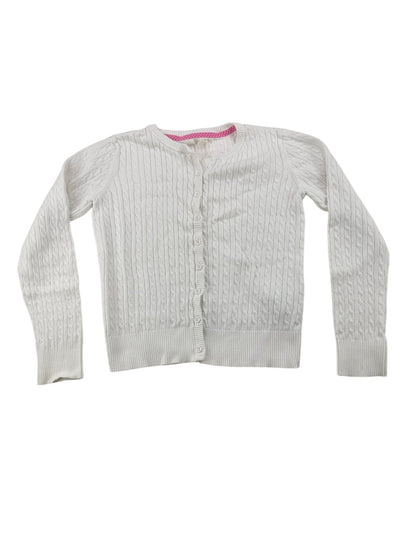 Gap Kids White Cable Knit Cardigan Size 14-16