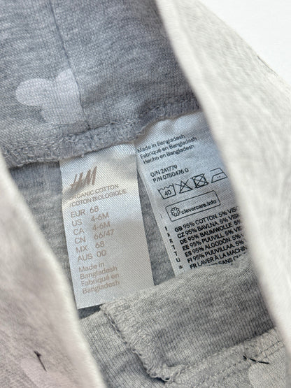 H&M Cloud Print Baby Leggings 4-6M