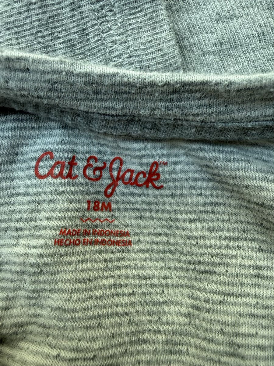 Cat & Jack Gray Henley Long Sleeve 18M