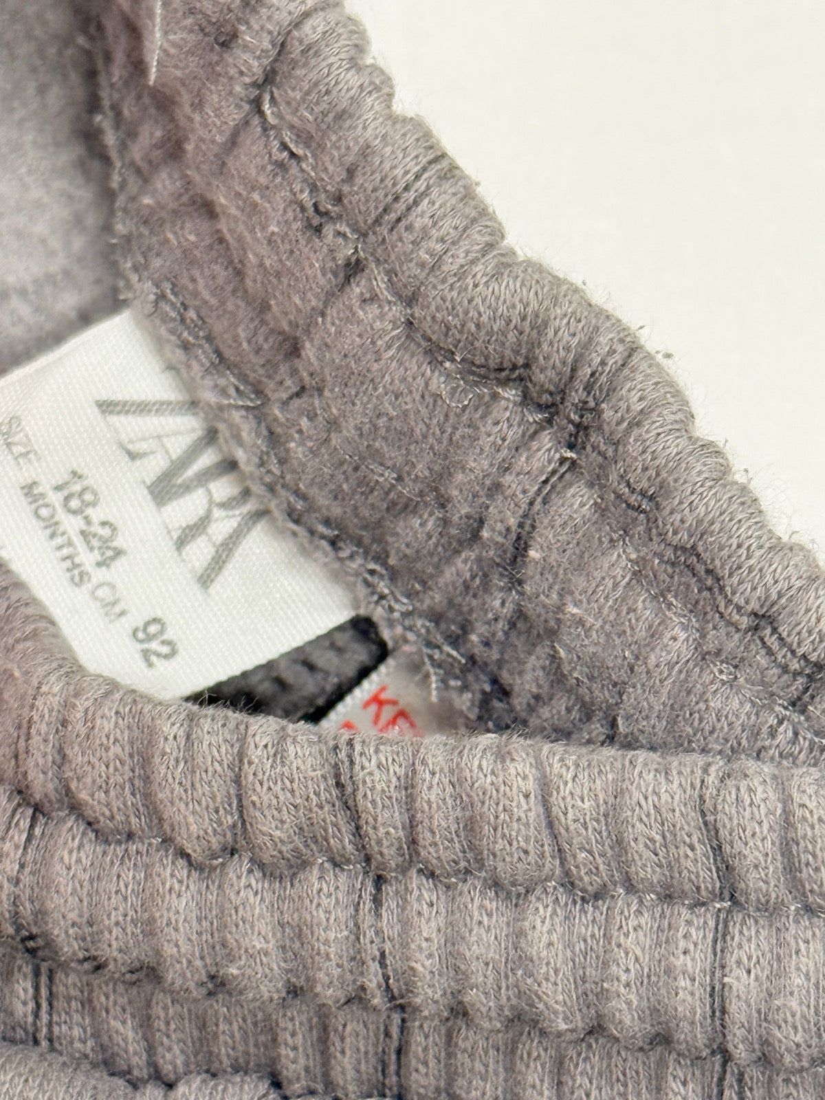 Zara Gray Grid Jogger Pants 18-24m