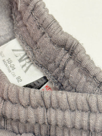 Zara Gray Grid Jogger Pants 18-24m