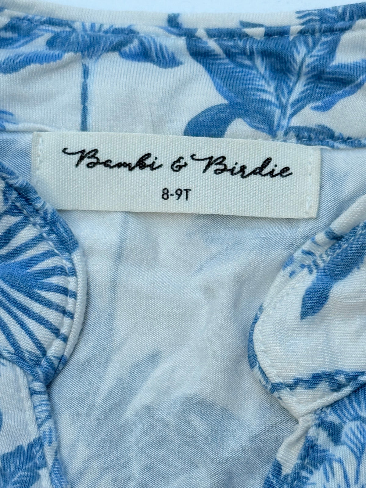 Bambi & Birdie Palm Print Pajama Set 8-9T