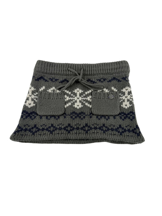 Mexx Gray Snowflake Knit Skirt Size 5-6