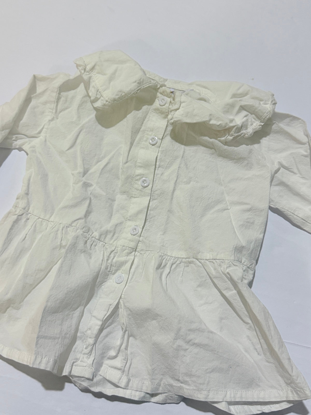 mud kingdom White Peplum Blouse Size 5-6Y