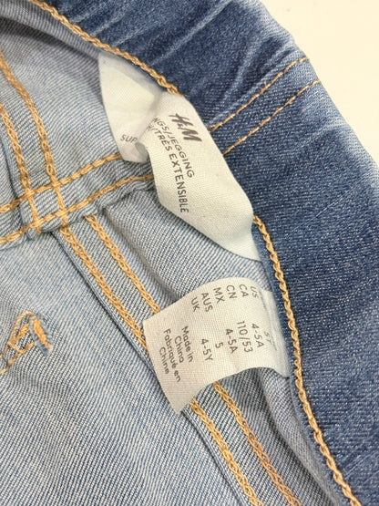 H&M Super Stretch Jegging Light Blue Size 4-5Y