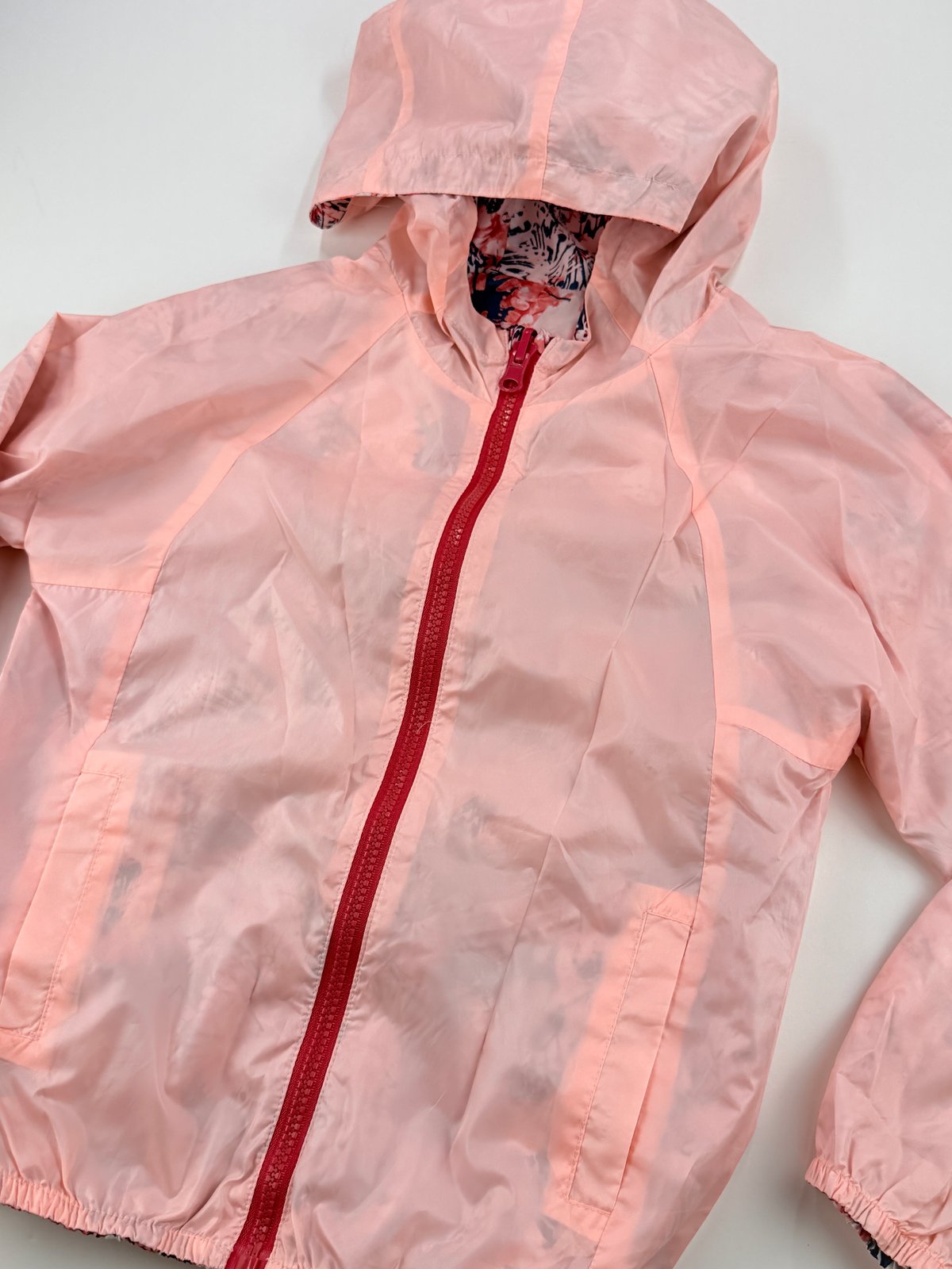 Zara Girls Reversible Butterfly Print Hooded Jacket Size 7/8