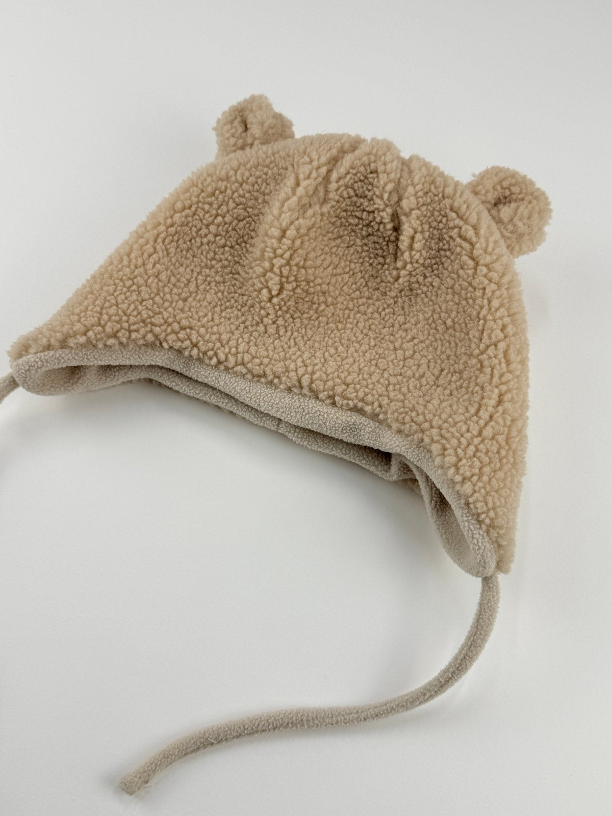 H&M Beige Teddy Bear Ear Hat 3-6M