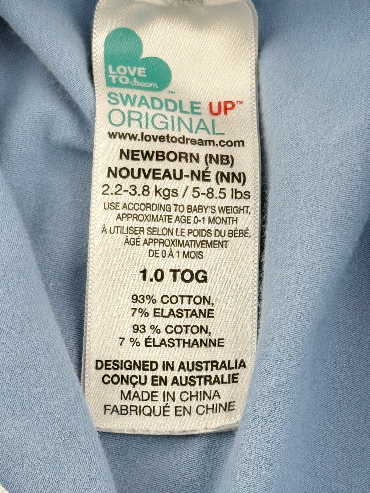 Love to Dream Swaddle UP Blue Sleep Sack NB