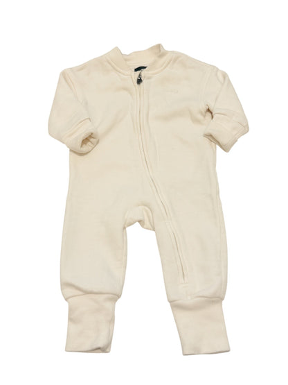 Roots Baby Cream Zip Romper 3-6M