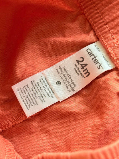 Carter's Coral Shorts 24m