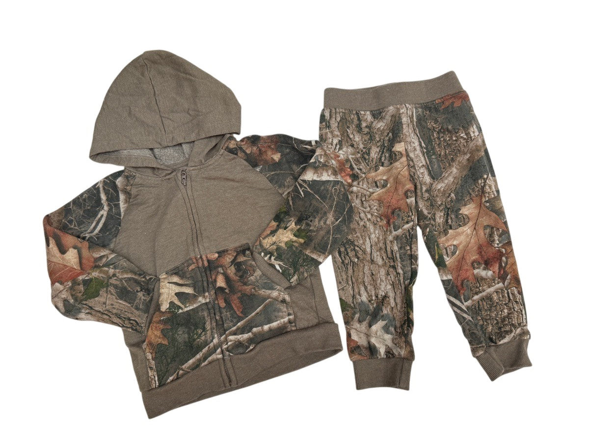 Bass Pro Shops Camo Zip Hoodie Set 2T