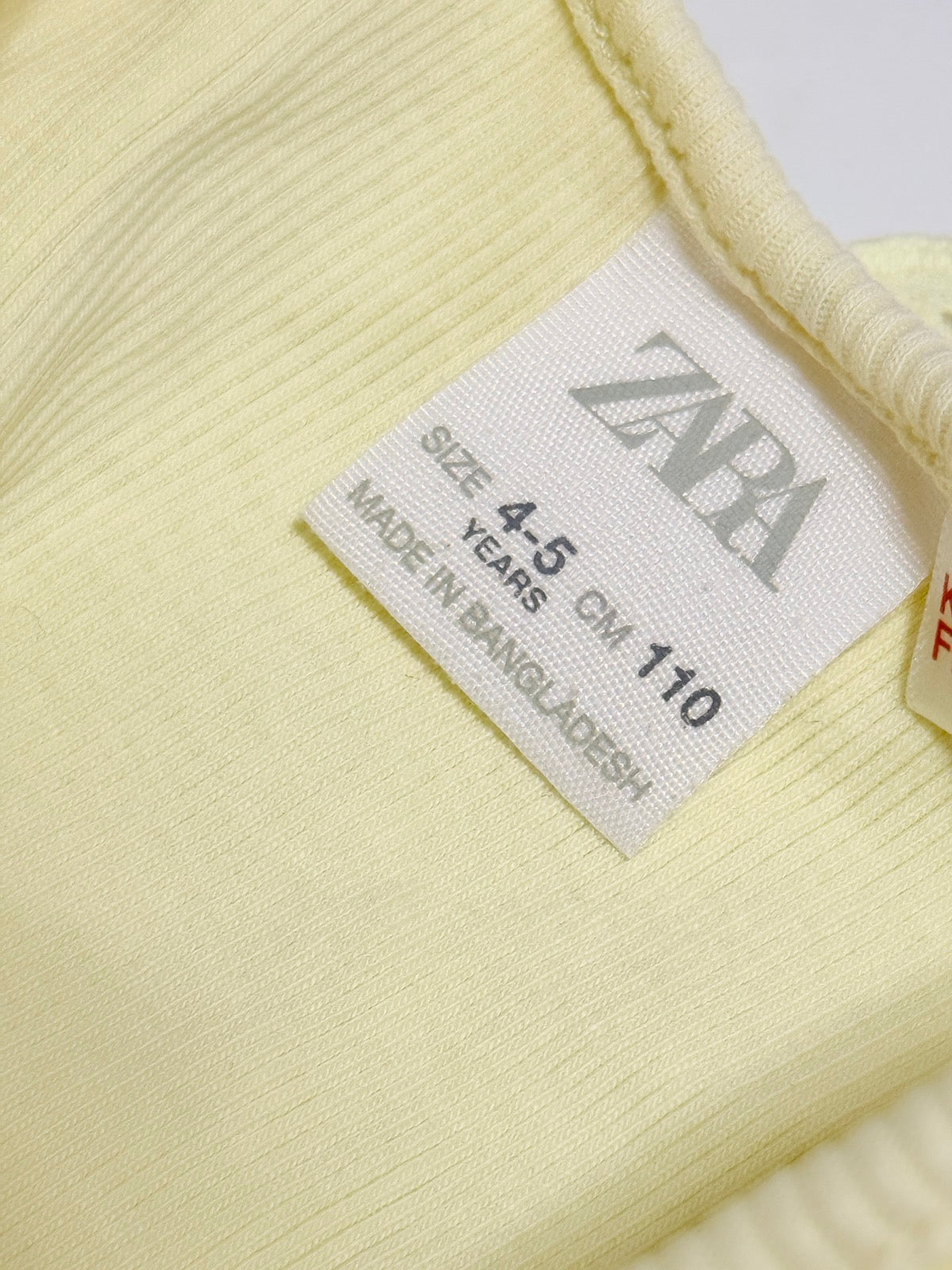 Zara Yellow Eyelet Ruffle Tank Top 4-5Y