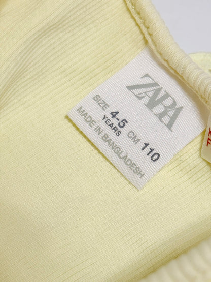 Zara Yellow Eyelet Ruffle Tank Top 4-5Y