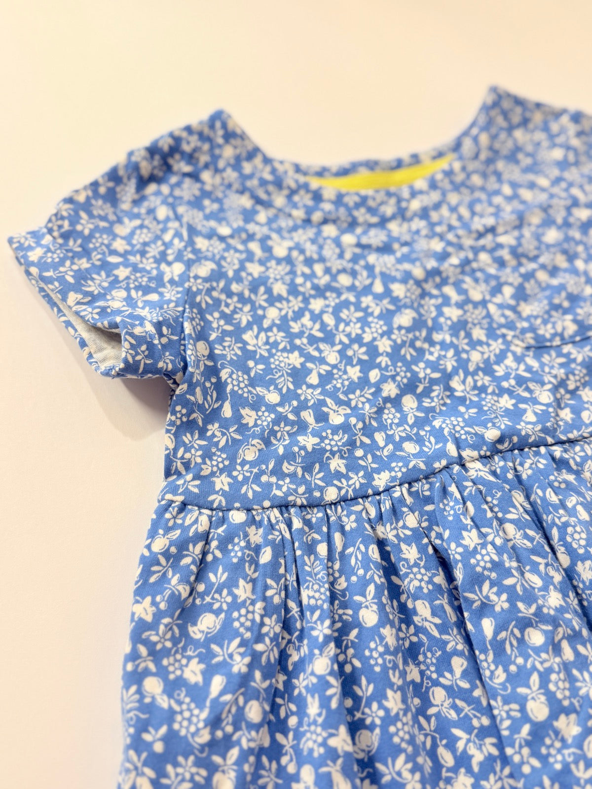 Mini Boden Floral Blue Dress 4-5Y
