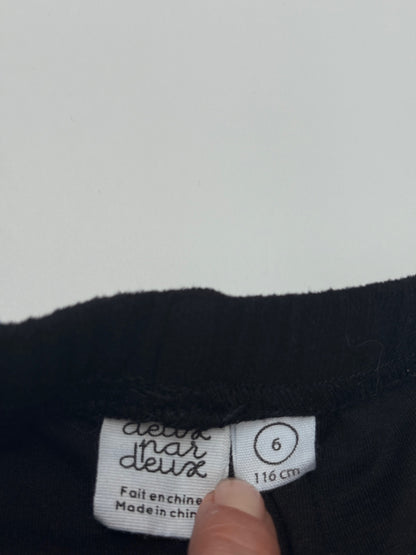 Deux Par Deux Black Flare Pants Size 5-6Y